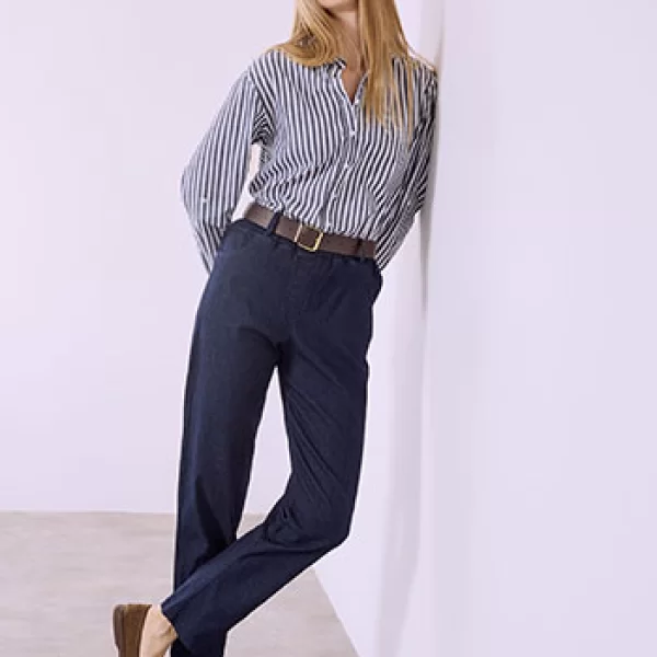 Τζιν με ελαστική μέση και ζώνη SQ7587.1020+2