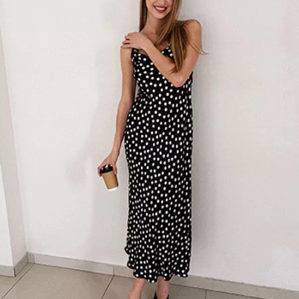 Celestino Φόρεμα μάξι με πουά SQ7629.8305+1