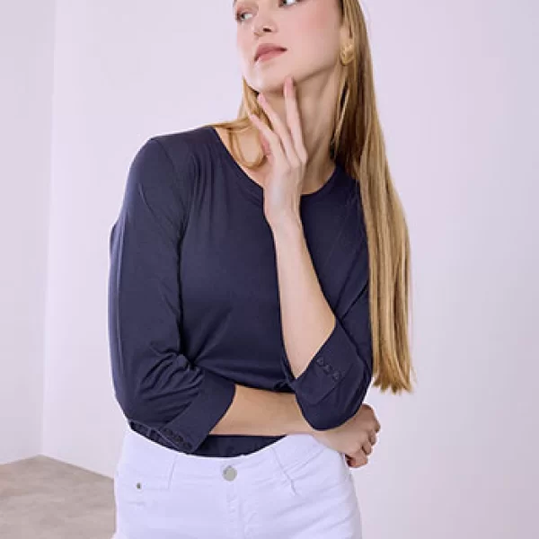 Μπλούζα με κουμπιά στο μανίκι SQ7616.4755+7