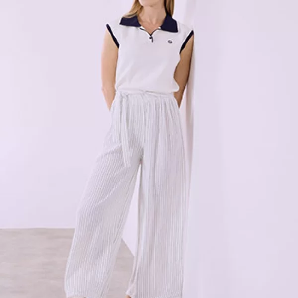 Celestino Παντελόνα ριγέ με δέσιμο SQ1430.1886+4