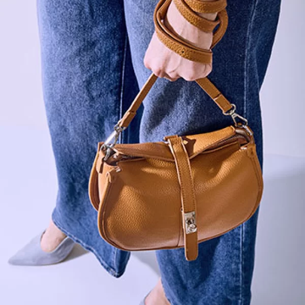 Τσαντάκι ώμου δερματίνης με κούμπωμα SQ1019.A126+3