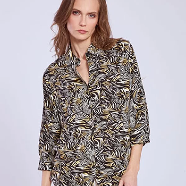 Πουκάμισο εμπριμέ με βισκόζη SQ7616.3770+2