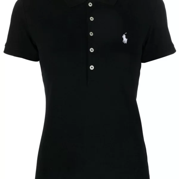 RALPH LAUREN POLO SLIM FIT LOGO ΜΑΥΡΟ