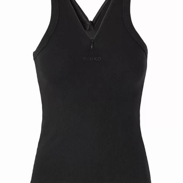 PINKO ΦΑΝΕΛΑΚΙ CYNAR (CURACAO) TANK TOP ΜΑΥΡΟ