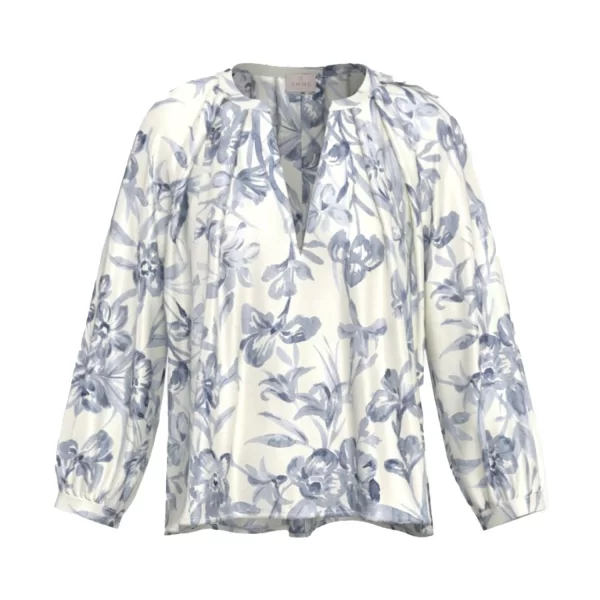 MARELLA EMME ΜΠΛΟΥΖΑ EMMEDEN FLORAL ΕΚΡΟΥ-ΜΠΛΕ