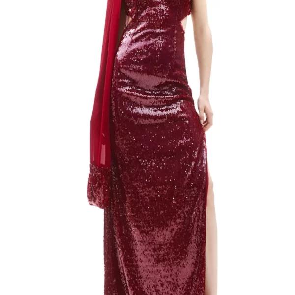 ALLURE EVENING ΦΟΡΕΜΑ MAXI ΑΝΟΙΧΤΗ ΠΛΑΤΗ ΠΑΓΙΕΤΑ ΜΠΟΡΝΤΩ