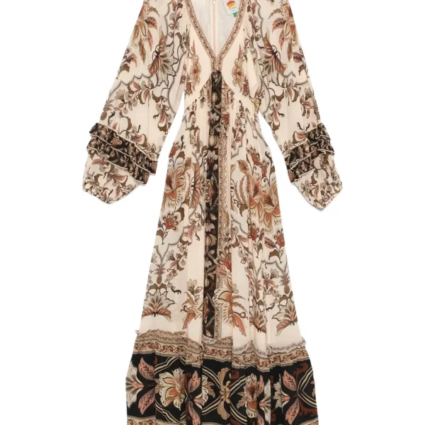 FARM RIO ΦΟΡΕΜΑ MAXI MAJESTIC GARDEN SAND ΒΟΛΑΝ ΜΠΕΖ-ΚΑΦΕ