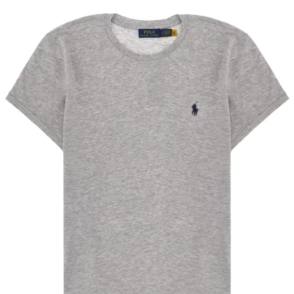 RALPH LAUREN T-SHIRT W BSR LOGO ΓΚΡΙ