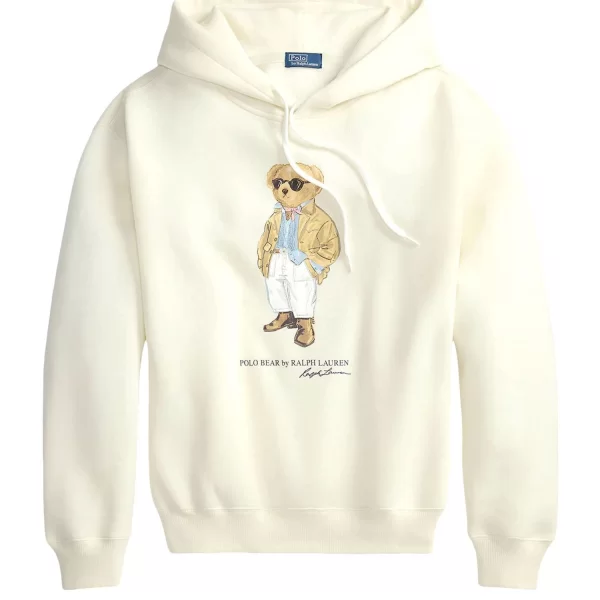 RALPH LAUREN ΦΟΥΤΕΡ HOODIE CLASSICS PRCH CR FRN BR HD LOGO ΕΚΡΟΥ