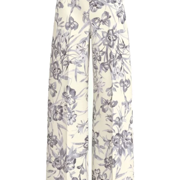 MARELLA EMME ΠΑΝΤΕΛΟΝΙ EMMTAPIOCA CROPPED FLORAL ΛΑΣΤΙΧΟ ΜΕΣΗ ΤΣΕΠΕΣ ΕΚΡΟΥ-ΜΠΛΕ