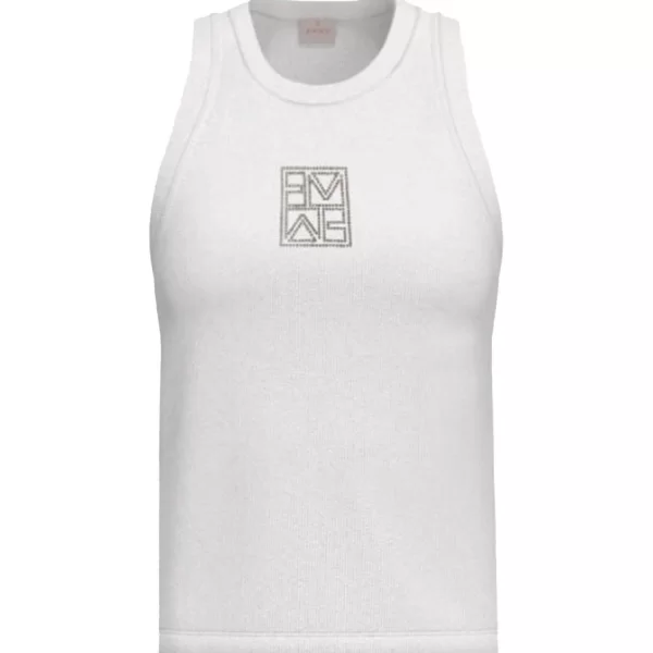 MARELLA EMME TANK TOP EMMSESAMO LOGO ΣΤΡΑΣ ΕΚΡΟΥ