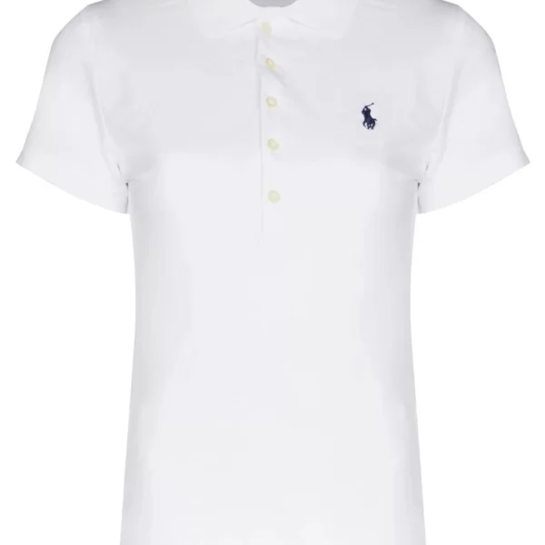 RALPH LAUREN POLO SLIM FIT W BSR LOGO ΛΕΥΚΟ