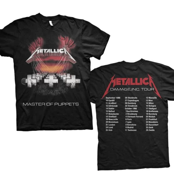 Metallica Master Of Puppets European Tour '86 κοντομάνικη μπλούζα