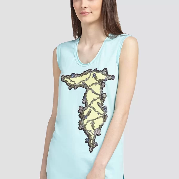 Γυναικεία μπλούζα αμάνικη Trussardi Jeans - 56T00071-1T000777 Βεραμάν