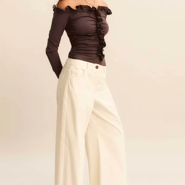 Emme by Marella γυναικείο παντελόνι μονόχρωμο 