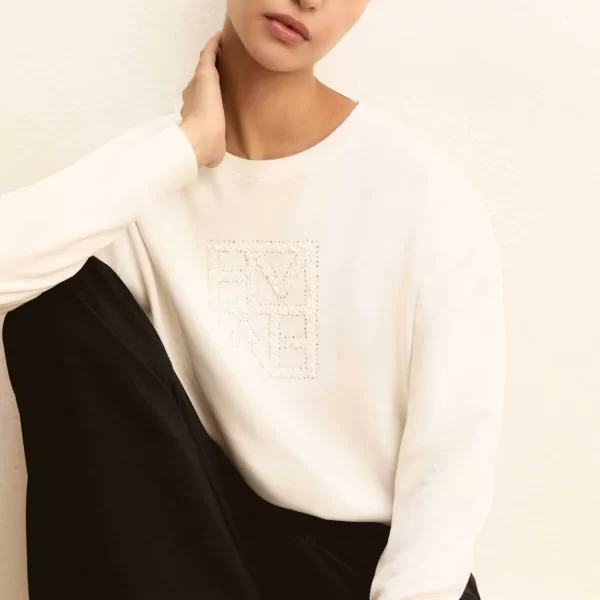 Emme by Marella γυναικείο φούτερ με logo στο στήθος 