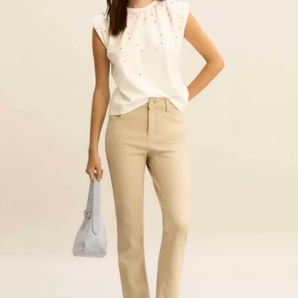 Emme by Marella γυναικείο τοπ αμάνικο με στρας 