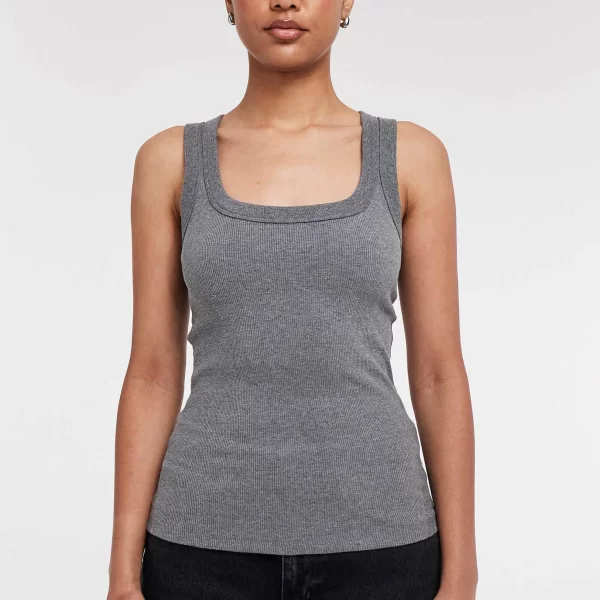 TOPSHOP Topshop γυναικείο τοπ μονόχρωμο αμάνικο 