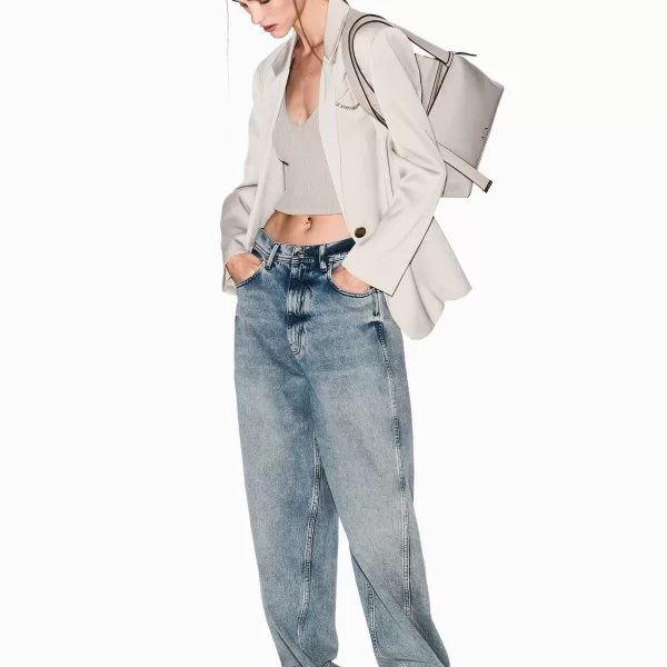 ARMANI EXCHANGE Armani Exchange γυναικείο σακάκι με χρυσά κουμπιά - XW001953AF21553 Μπεζ