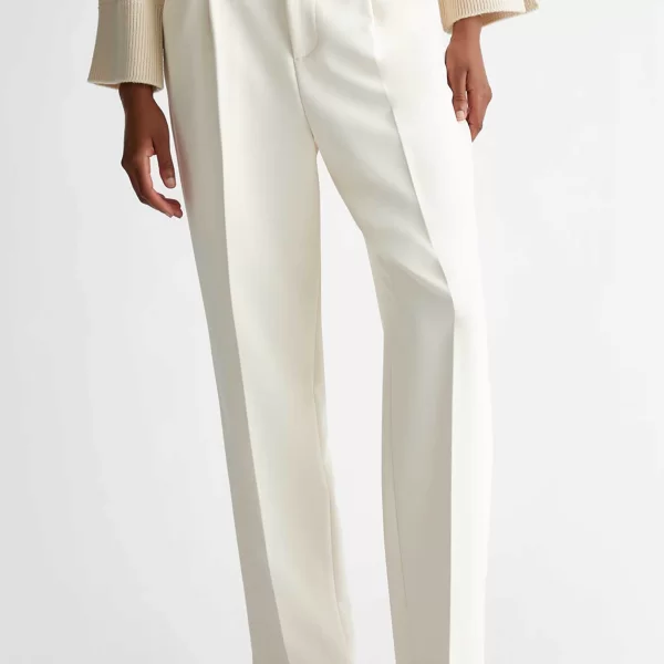 Liu Jo γυναικείο παντελόνι υφασμάτινο με ελαστική μέση - WF4280T0486 Εκρού