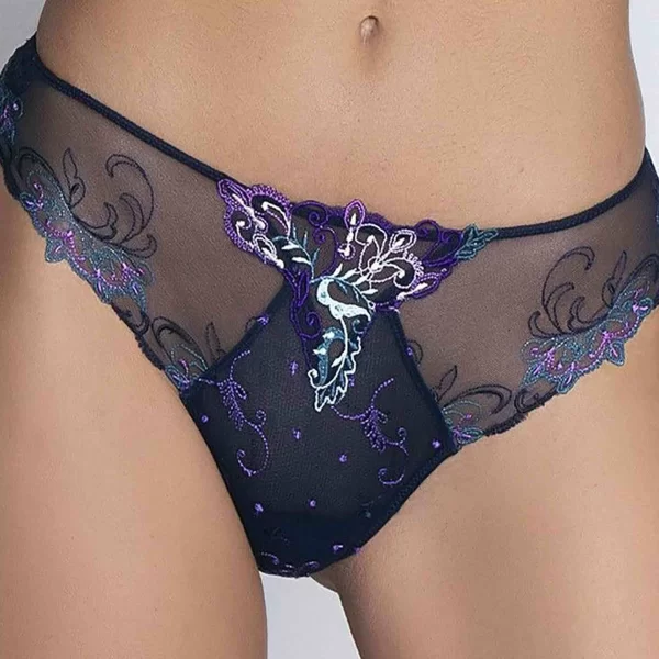 Lise Charmel γυναικείο σλιπ tanga με διαφάνεια και κέντημα 