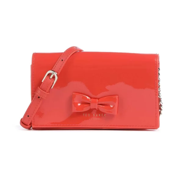 Ted Baker γυναικεία δερμάτινη τσάντα crossbody μεταλλιζέ 