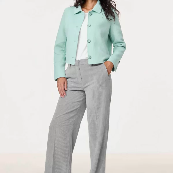 Gerry Weber γυναικείο jacket με μαλλί - 430029-31212 Πράσινο Ανοιχτό