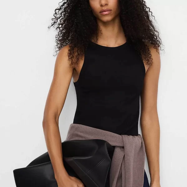 Adolfo Domínguez γυναικείο τοπ αμάνικο Regular Fit - 272012334 Μαύρο
