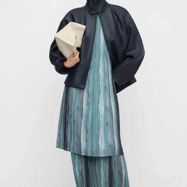 ADOLFO DOMINGUEZ Adolfo Domínguez γυναικείο midi φόρεμα με ριγέ σχέδιο A-line - 292022305 Μπλε