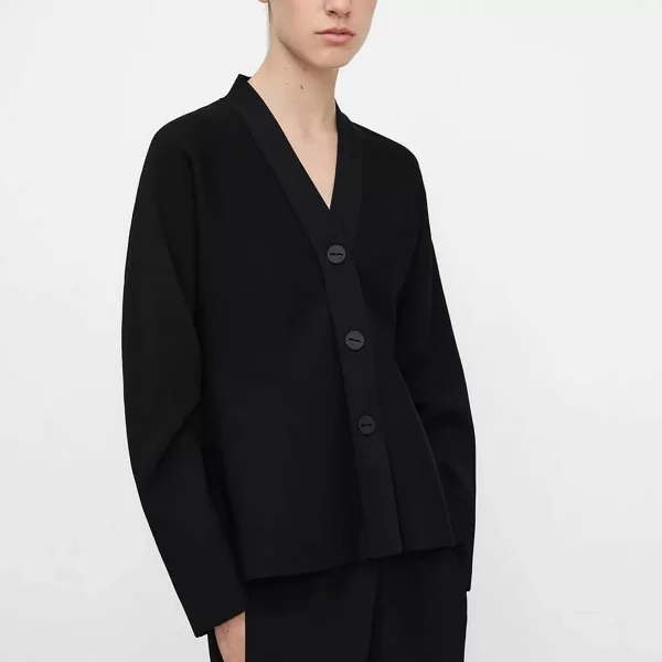 Adolfo Domínguez γυναικεία ζακέτα μονόχρωμη ribbed - 252041357 Μαύρο