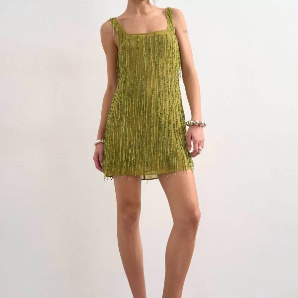 Topshop γυναικείο mini φόρεμα με κρόσσια 