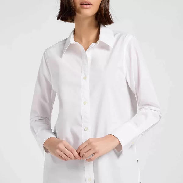 Lee® γυναικείο πουκάμισο μονόχρωμο Regular Fit - 112370823 Λευκό