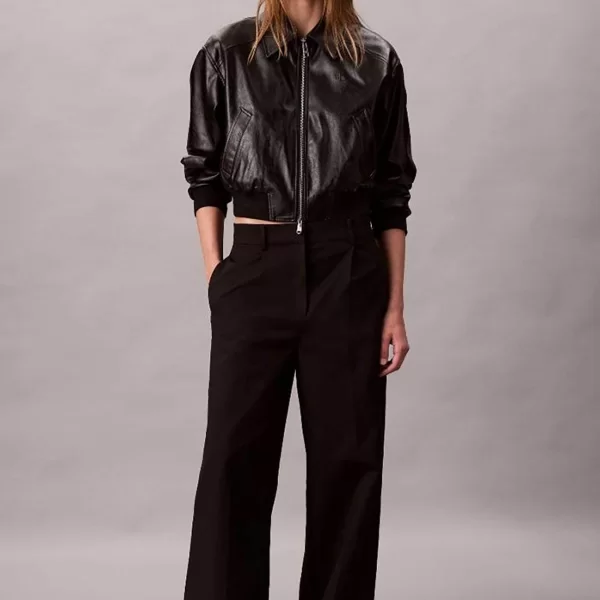 Calvin Klein Calvin Klein γυναικείο chino παντελόνι Relaxed Fit - LV044D664G Μαύρο