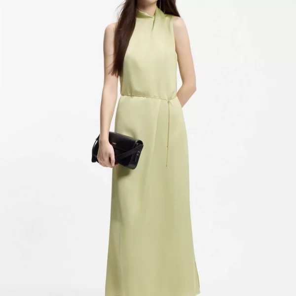 Hugo Boss γυναικείο maxi φόρεμα σατέν 