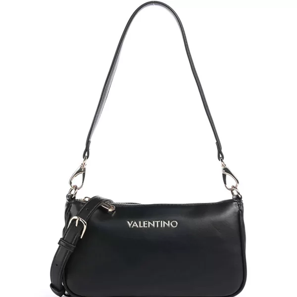 Valentino γυναικεία τσάντα ώμου με μεταλλικό λογότυπο 