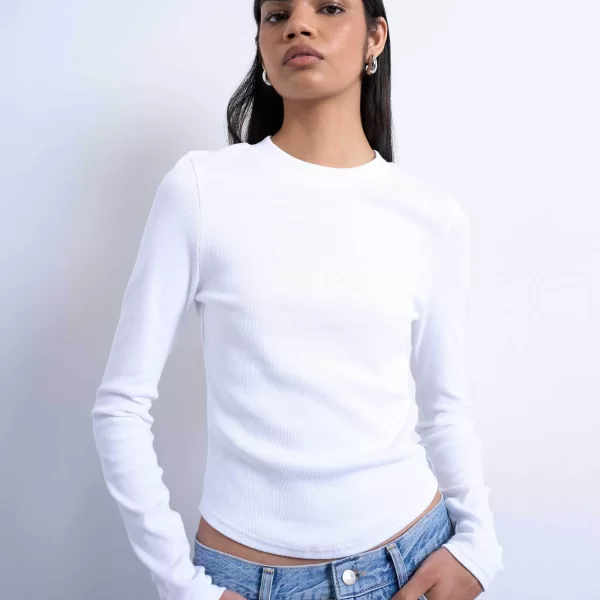 Topshop γυναικεία μπλούζα μονόχρωμη με μακρύ μανίκι 