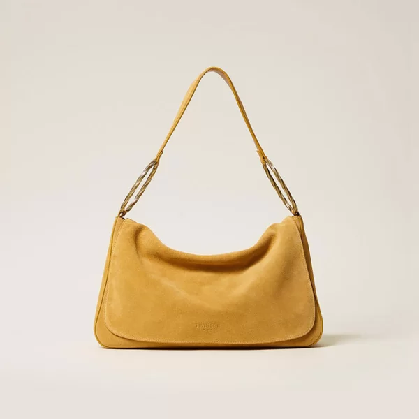 Twinset γυναικεία suede τσάντα ώμου 