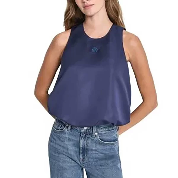 DKNY γυναικεία αμάνικη μπλούζα με κεντημένο λογότυπο - DJ6W2193 Σκούρο Μπλε