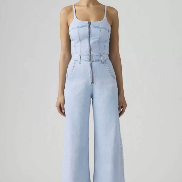 Levi's Levi's® γυναικεία denim ολόσωμη φόρμα αμάνικη Slim Fit 