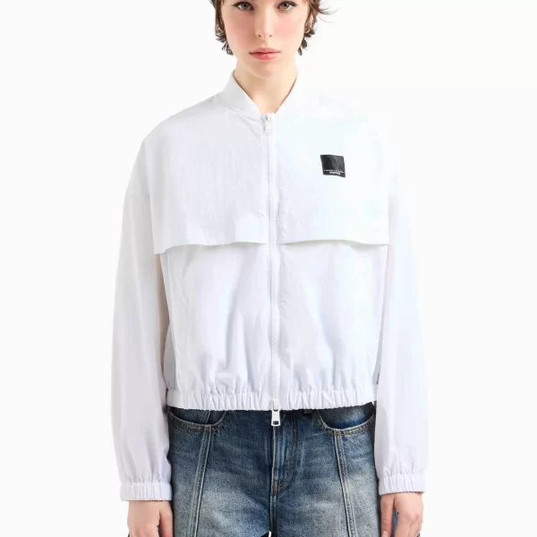 Armani Exchange γυναικείο jacket με logo patch - 3DYB46YN5RZ Λευκό