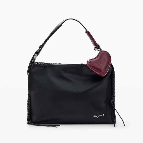 Desigual γυναικεία τσάντα χειρός με δερμάτινη υφή 