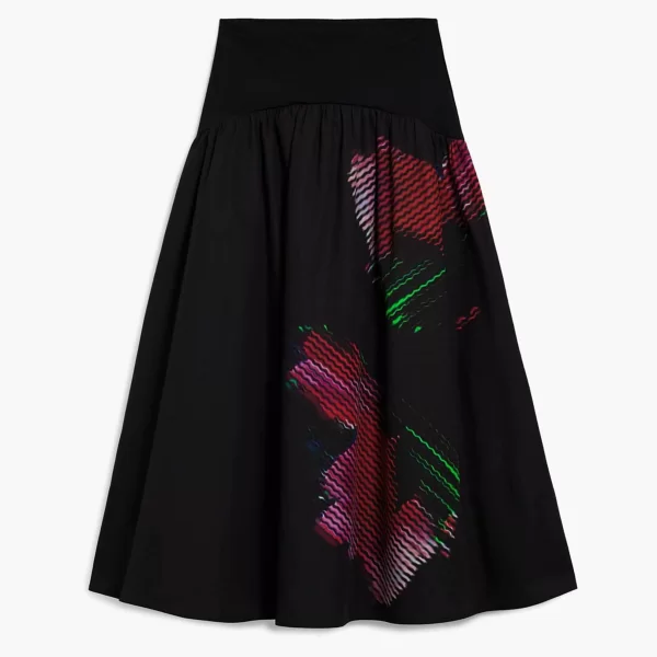 Desigual γυναικεία midi φούστα με floral print Regular Fit 