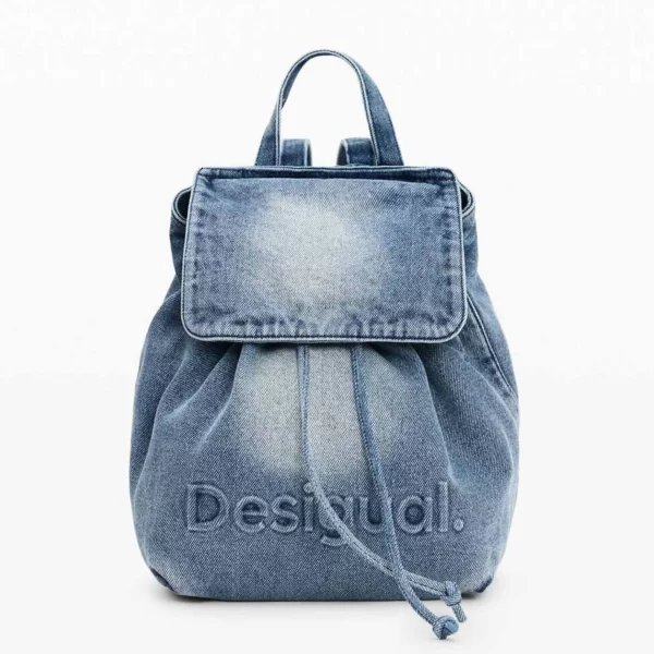Desigual γυναικείο denim backpack με λογότυπο 