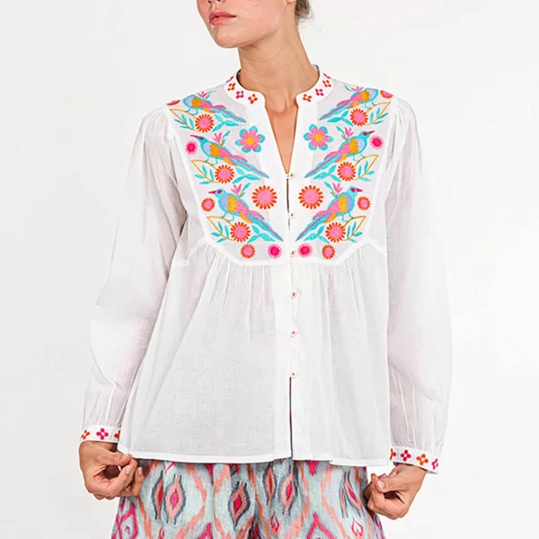 Nimo With Love γυναικεία μπλούζα με κέντημα 