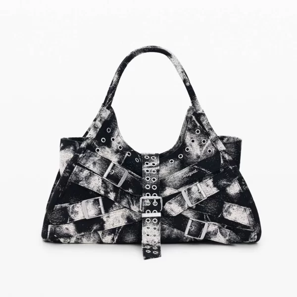 Desigual γυναικεία τσάντα ώμου με αγκράφες 