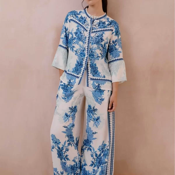 Raishma γυναικείο παντελόνι με floral print 