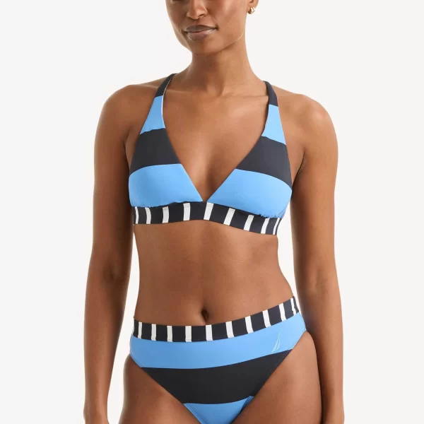 NAUTICA Nautica γυναικείο μαγιό μπικίνι τοπ triangle με ριγέ σχέδιο - 402009137 Μπλε