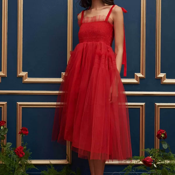 Sister Jane γυναικείο midi φόρεμα με τούλι 