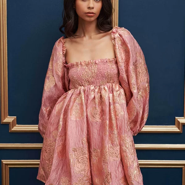 Sister Jane γυναικείο φόρεμα mini jacquard 