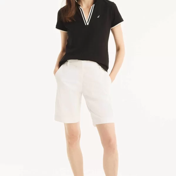 Nautica γυναικεία βερμούδα chino Classic Fit - 45B702 Λευκό